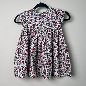 Christmas Poinsettia Dress Short Sleeve Girls Toddler